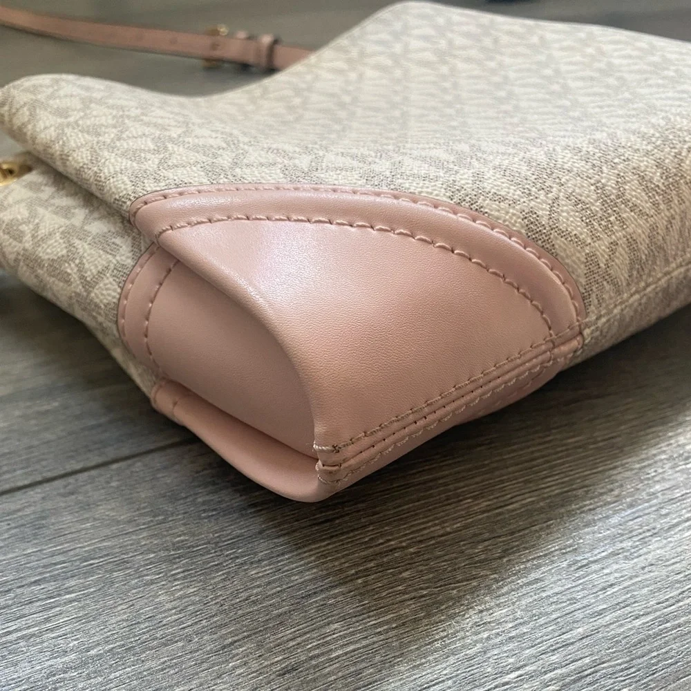Michael Kors Pink and Cream Crossbody Bag